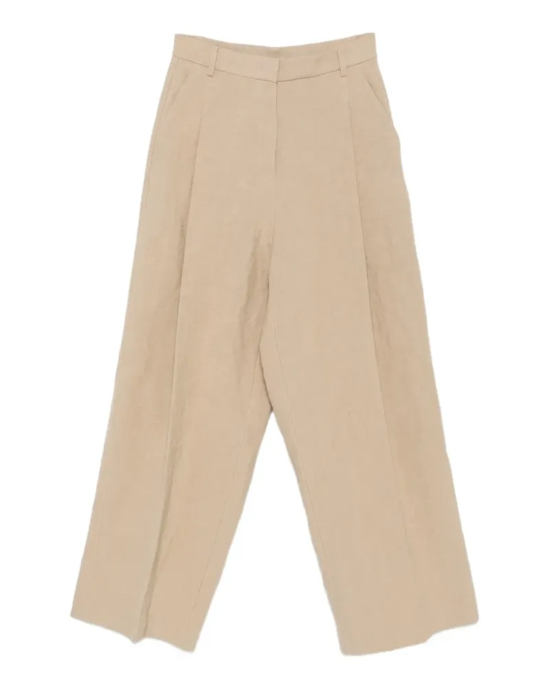 N° 21 pleated wide-leg trousers - Nude Nude