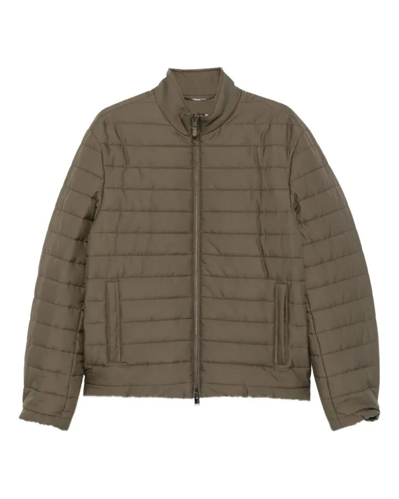 Canali quilted high-neck jacket - Grün Grün