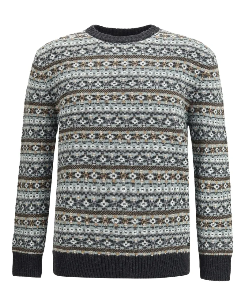 Brooksfield Gemusterter Pullover - Blau Blau