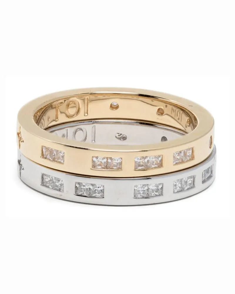 APM Monaco Toi Moi Morse Code Ring - Silber Silber