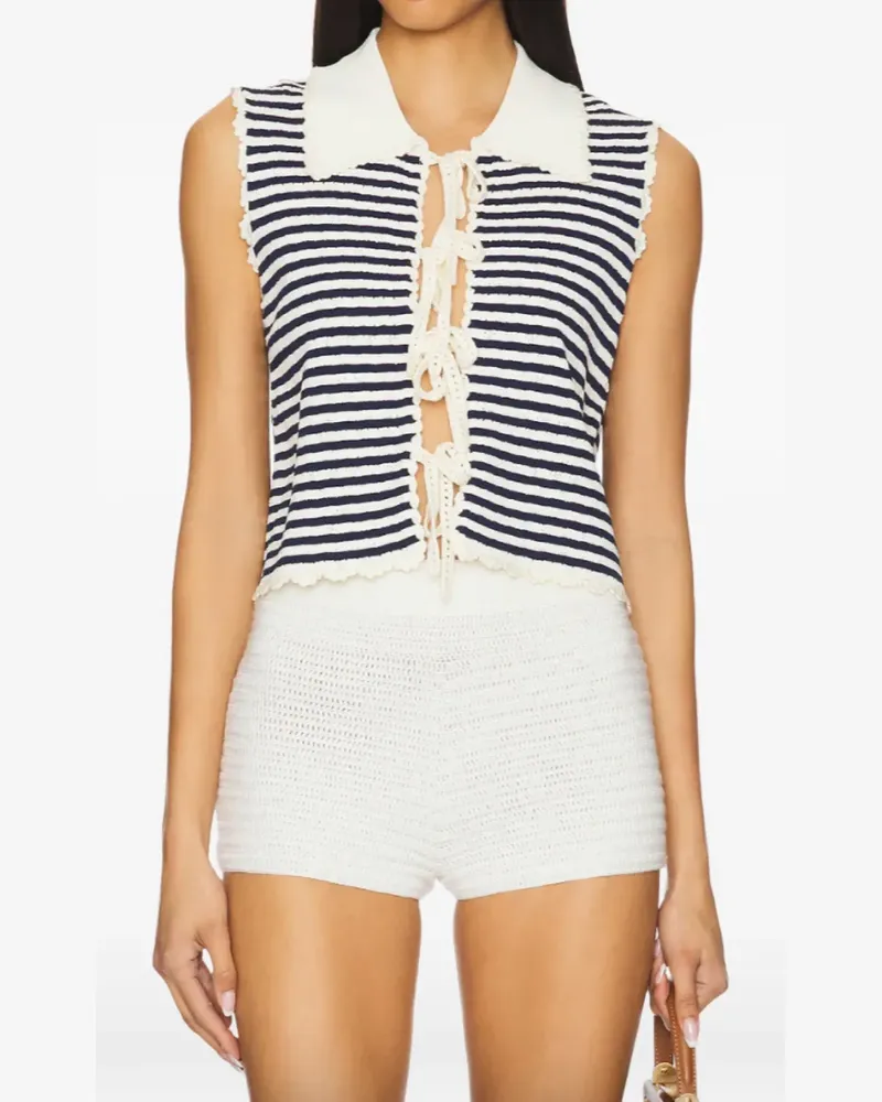 Sea striped sleeveless top - Blau Blau