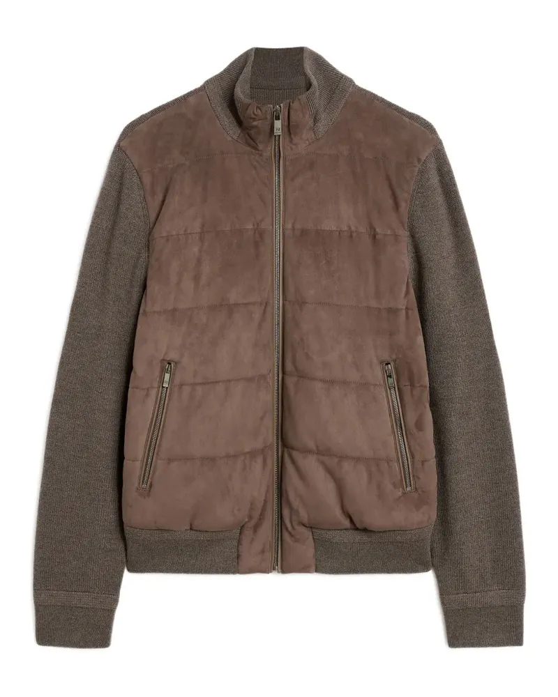 Pal Zileri Wattierte Jacke mit Reißverschluss - Braun Braun