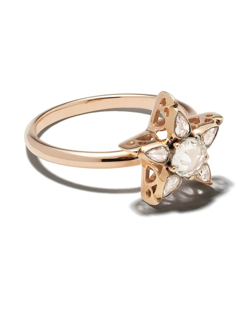 Selim Mouzannar 18kt Rotgoldring mit Diamanten - Rosa Rosa