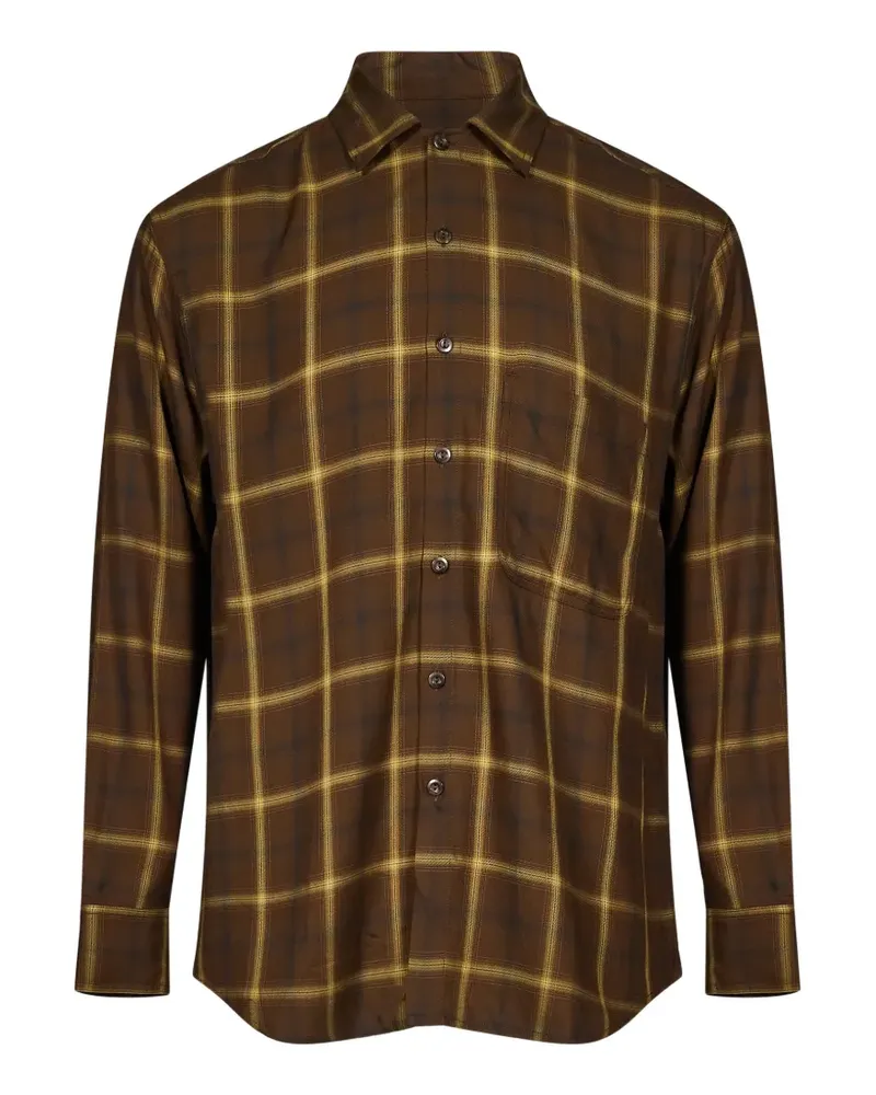 Song For The Mute check-pattern shirt - Braun Braun