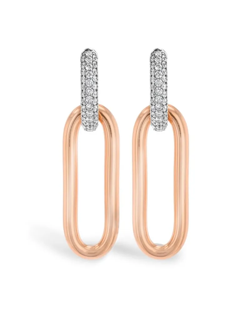 Pragnell 18kt Rotgoldohrringe - Rosa Rosa