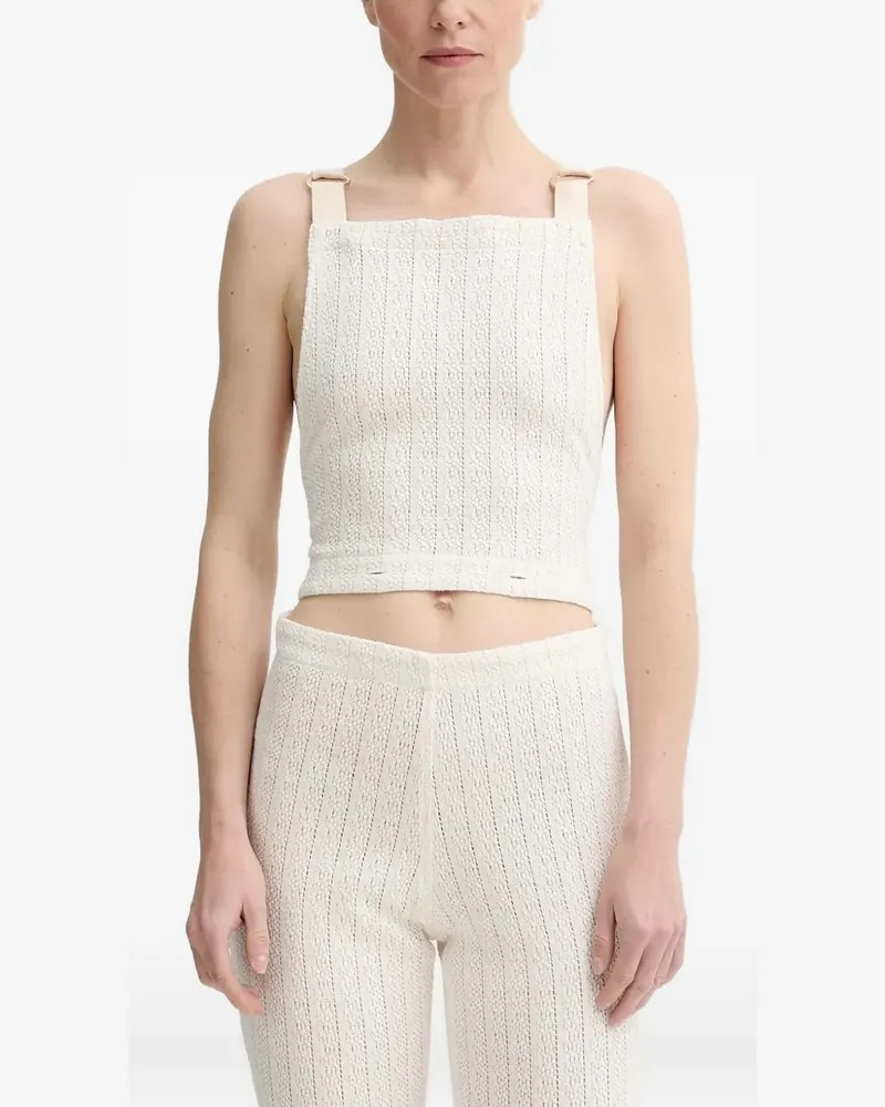 Sessùn Jumpsuit mit Zopfmuster-Riemen - Nude Nude
