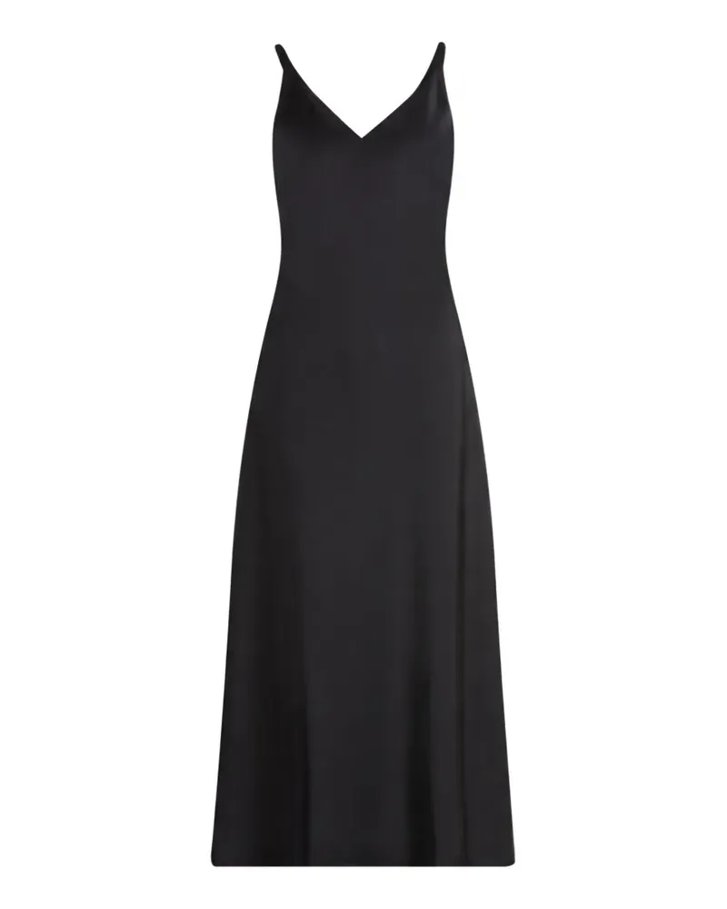 Vera Mont V-neck satin midi dress - Schwarz Schwarz