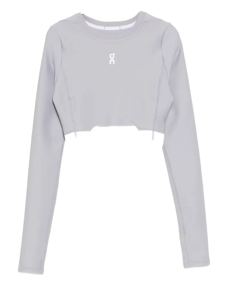 ON train long- sleeved crop top - Violett Violett