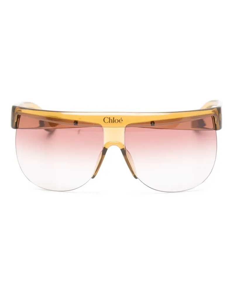 Chloé gradient geometric-frame sunglasses - Nude Nude