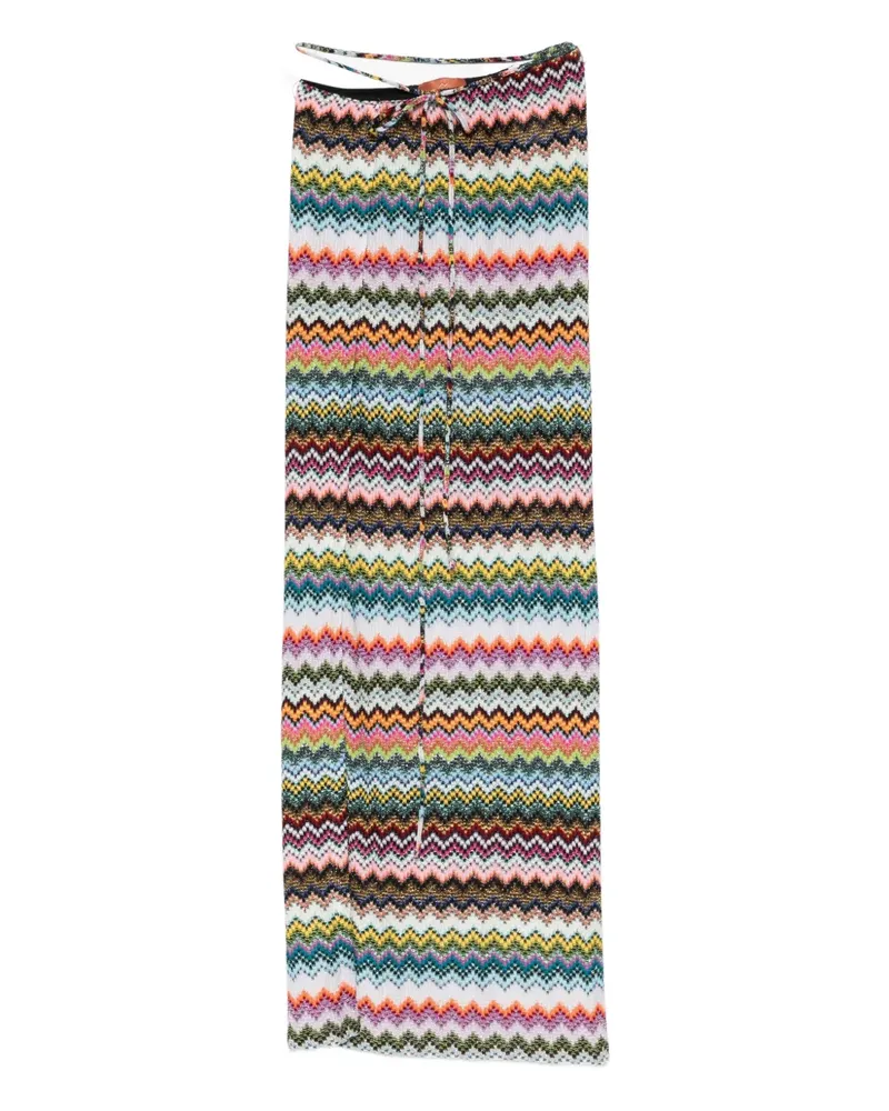 Missoni Chevron-Rock mit Taillenriemen - Blau Blau