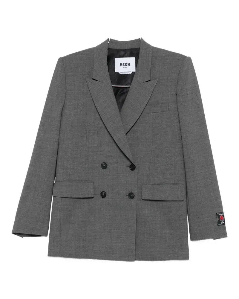 MSGM virgin wool-blend blazer - Grau Grau