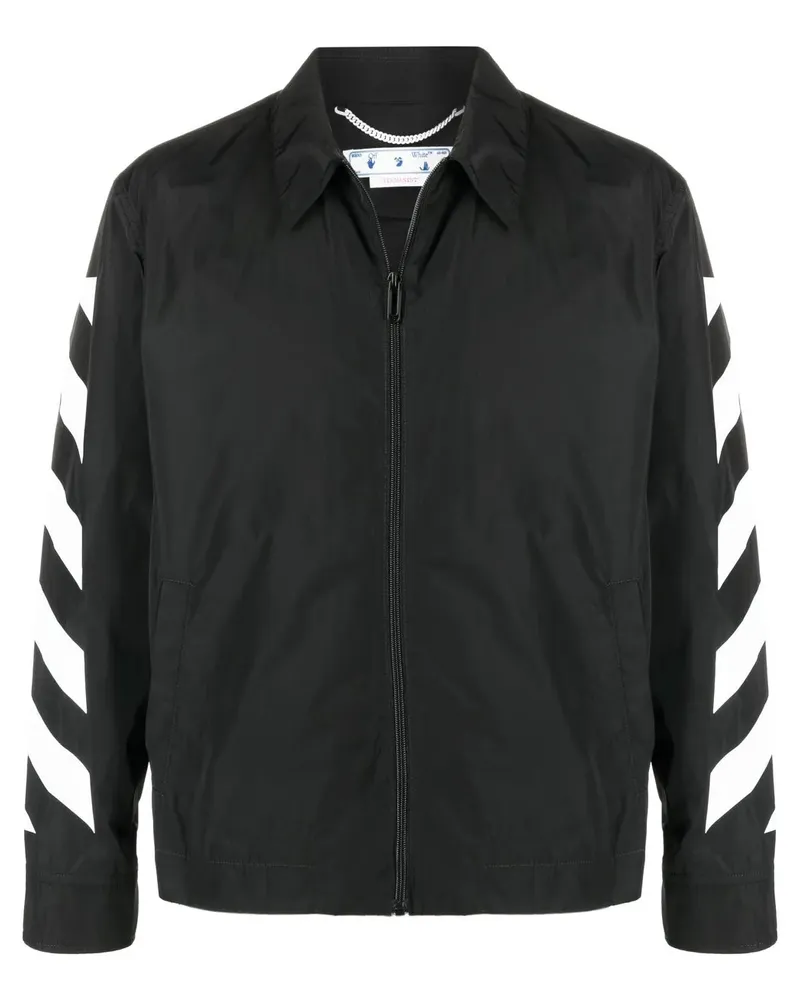 OFF-WHITE Hemdjacke mit Reißverschluss - Schwarz Schwarz