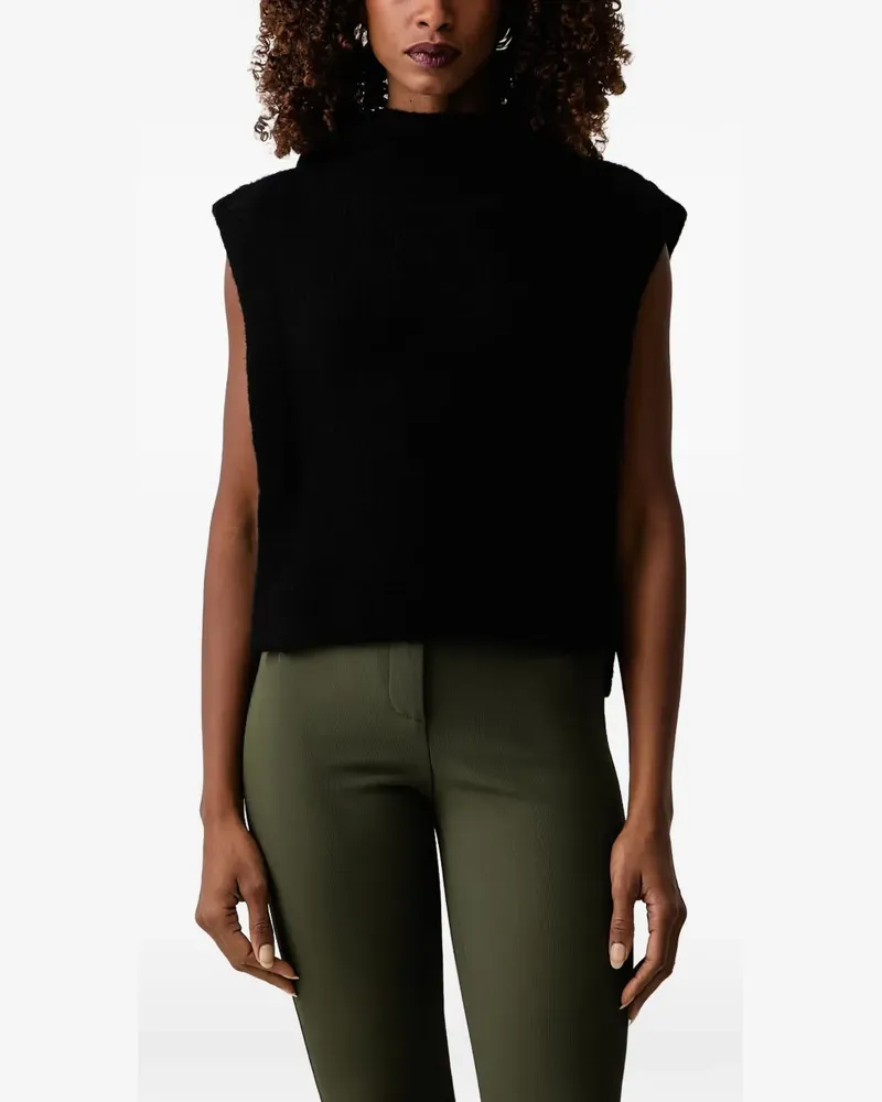 Patrizia Pepe hooded knitted vest - Schwarz Schwarz