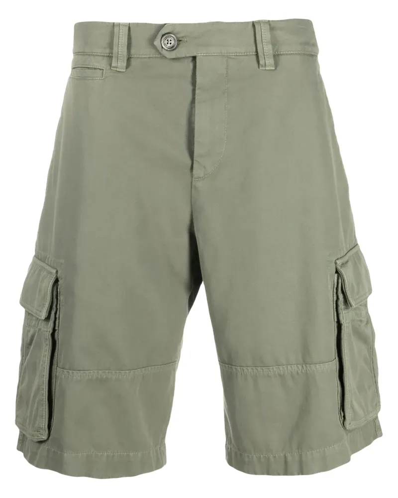 Brunello Cucinelli Cargo-Shorts mit Einsätzen - Grün Grün