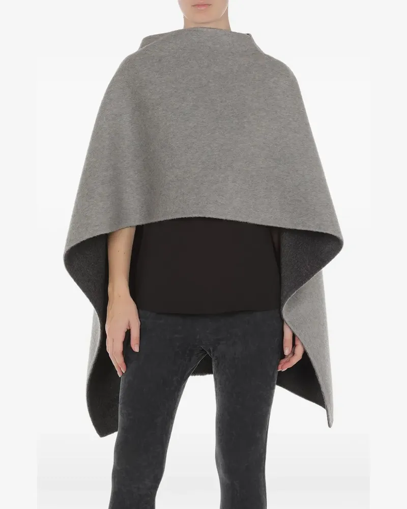 Alberta Ferretti Cape aus Wolle mit Nahtdetail - Grau Grau