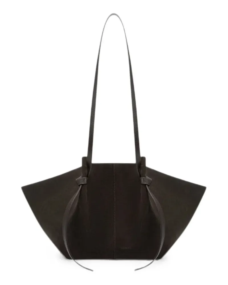 YUZEFI medium Mochi suede shoulder bag - Braun Braun