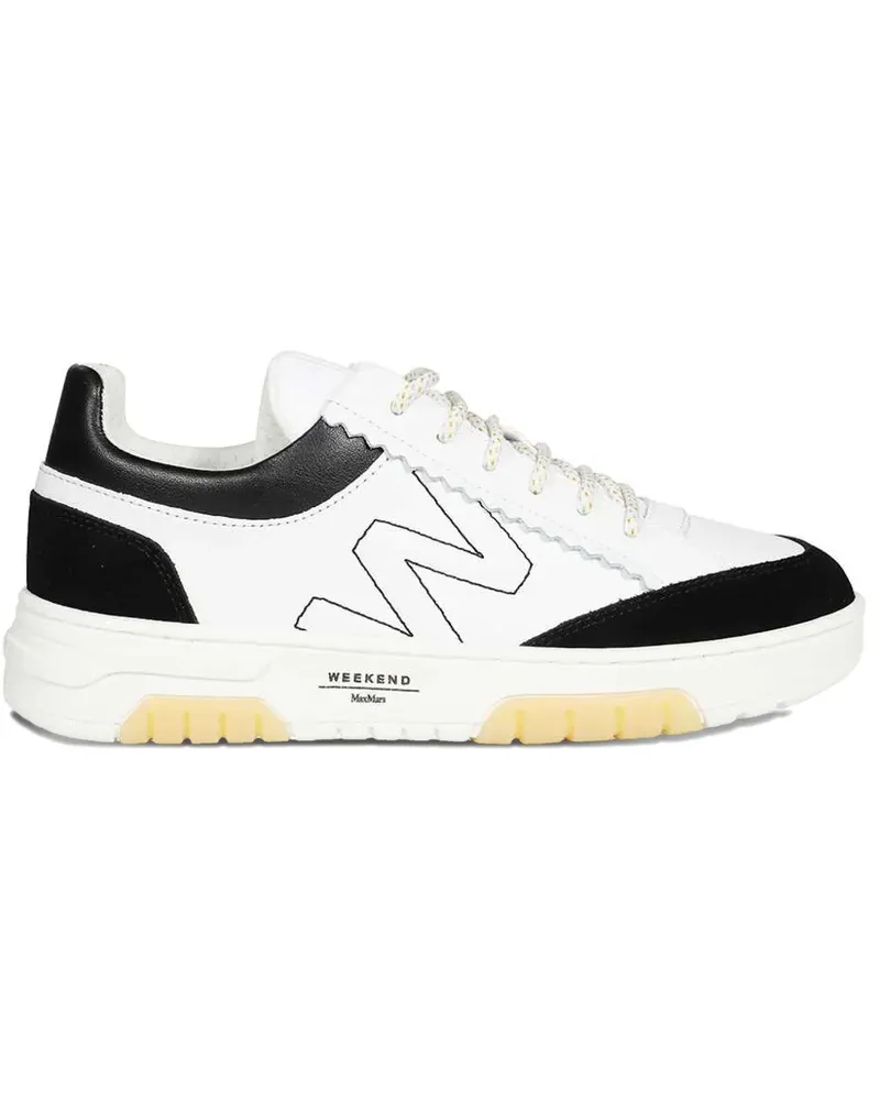 Max Mara Orlaya Sneakers mit Logo - Weiß Weiß