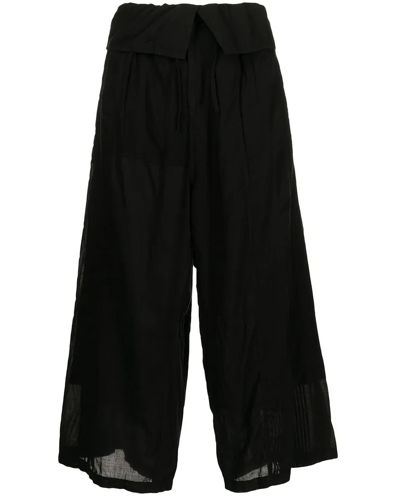 Yohji Yamamoto Cropped-Culottes Schwarz