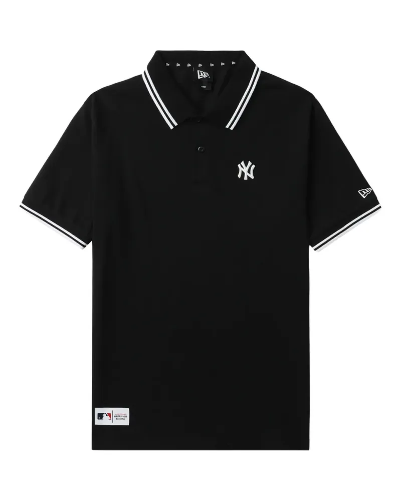 New Era Poloshirt mit Logo - Schwarz Schwarz
