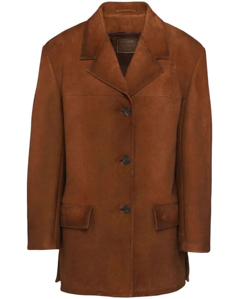 Prada Blazer aus Wildleder - Braun Braun
