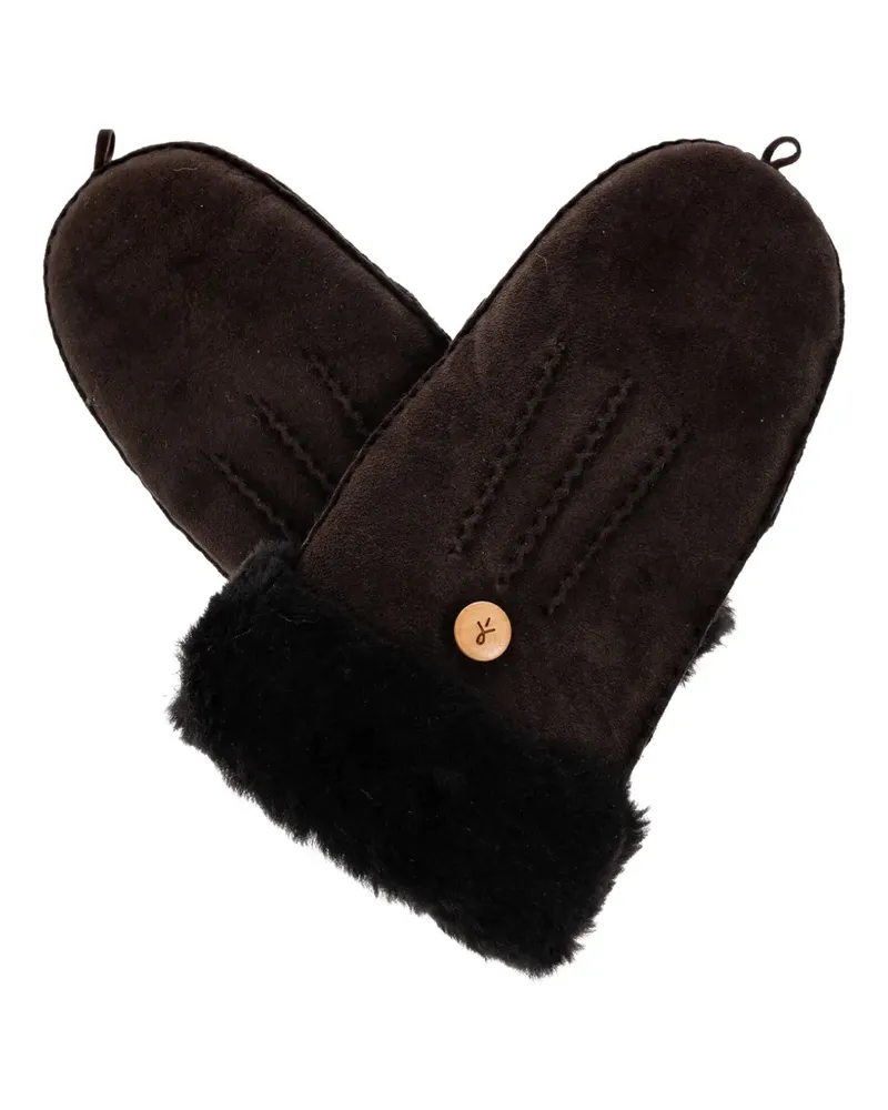 EMU Montana Fäustlinge aus Schafsleder - Braun Braun