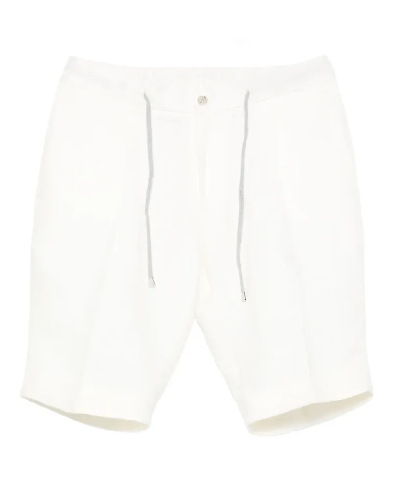 BARBA drawstring pleated shorts - Weiß Weiß