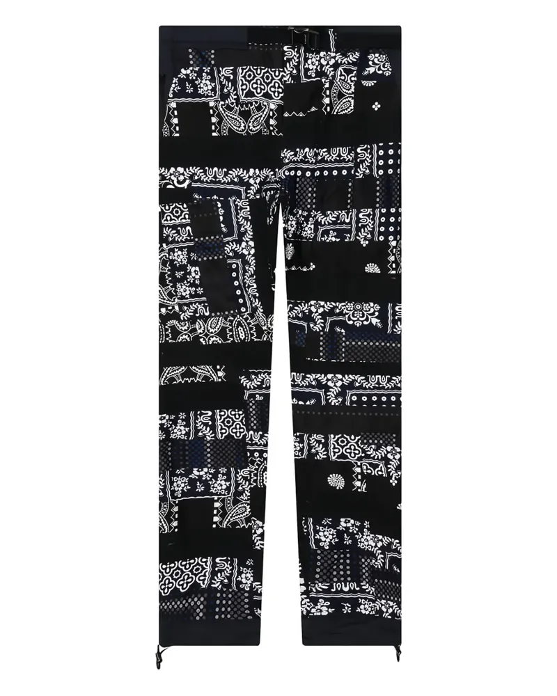 Sacai x Hank Willis Thomas Hose im Patchwork-Look - Schwarz Schwarz