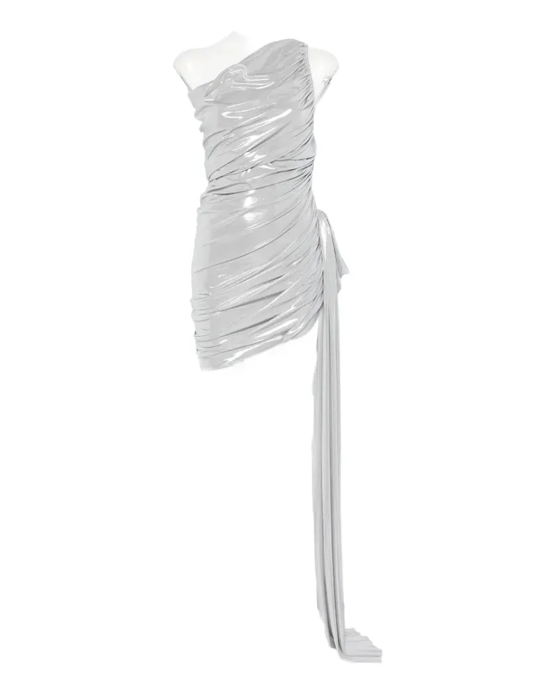 Norma Kamali Diana one-shoulder draped dress - Silber Silber