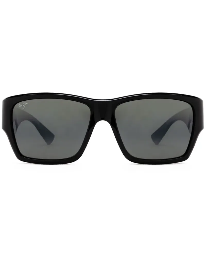 Maui Jim Sonnenbrille mit eckigem Gestell - Schwarz Schwarz