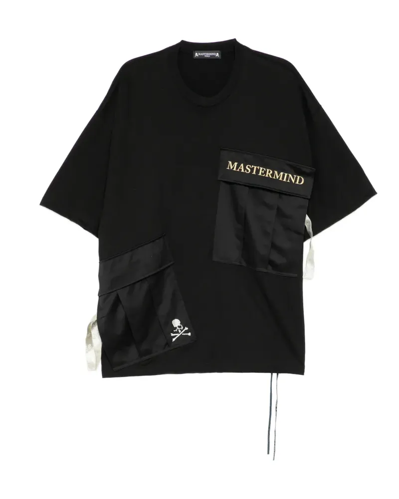 Mastermind World logo-embroidered T-shirt - Schwarz Schwarz