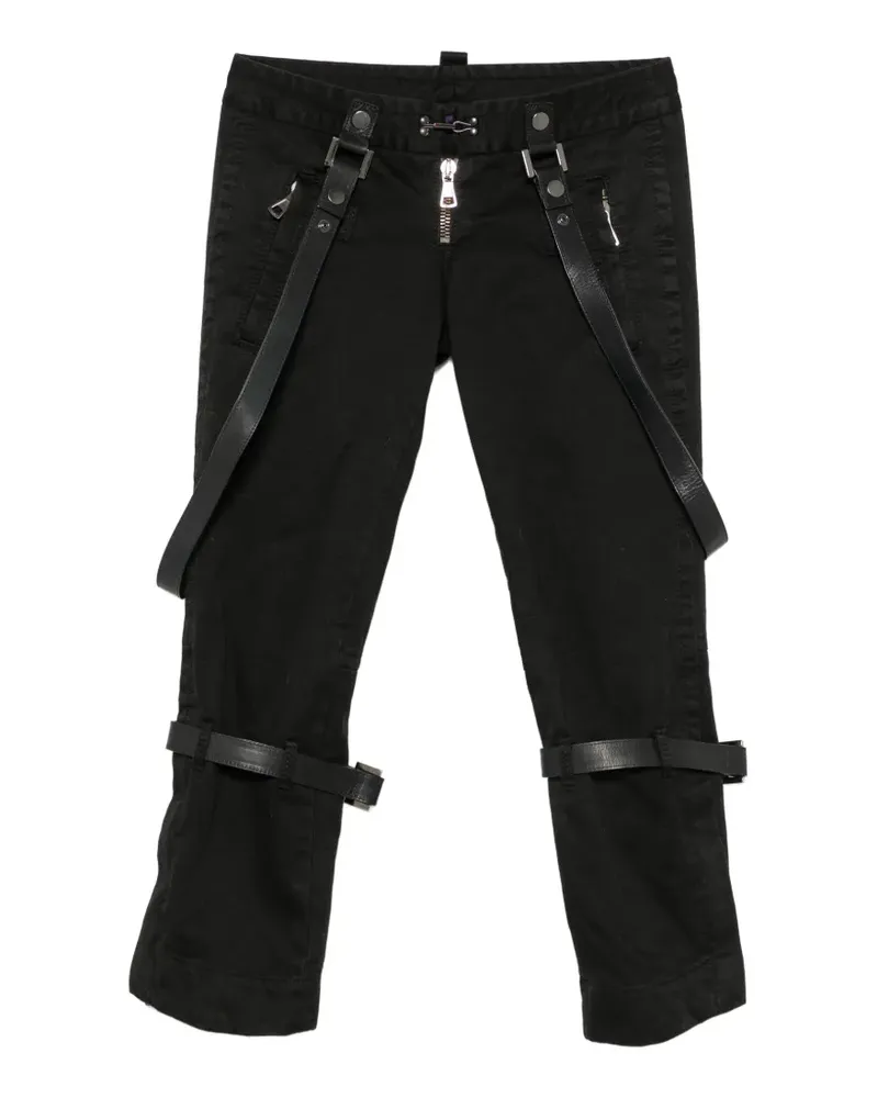 Dsquared2 2000s Hose mit Riemendetail - Schwarz Schwarz