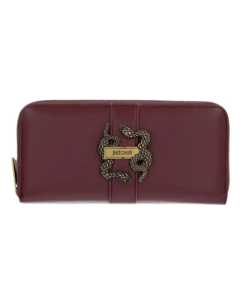 Just Cavalli Iconic Snakes logo-plaque wallet - Rot Rot