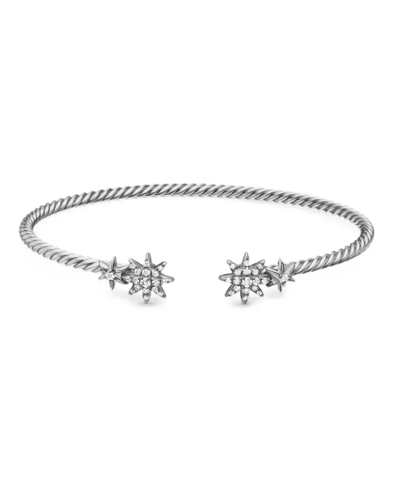 David Yurman Petite Cable Flex® Armband mit Diamant - Silber Silber