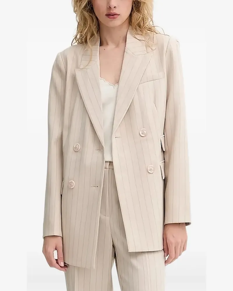 BRUUNS BAZAAR Apricot BBLinda Blazer mit Nadelstreifen - Nude Nude