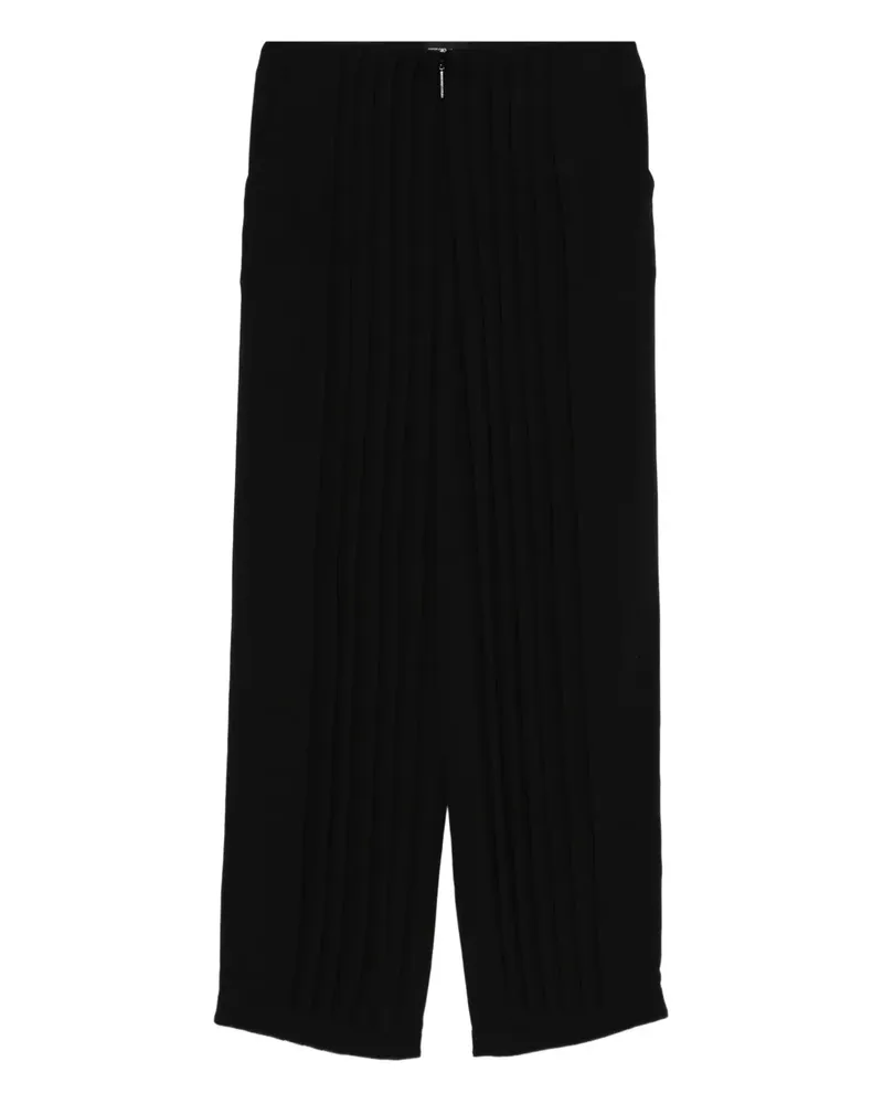 Giorgio Armani pleated zip-front pants - Schwarz Schwarz