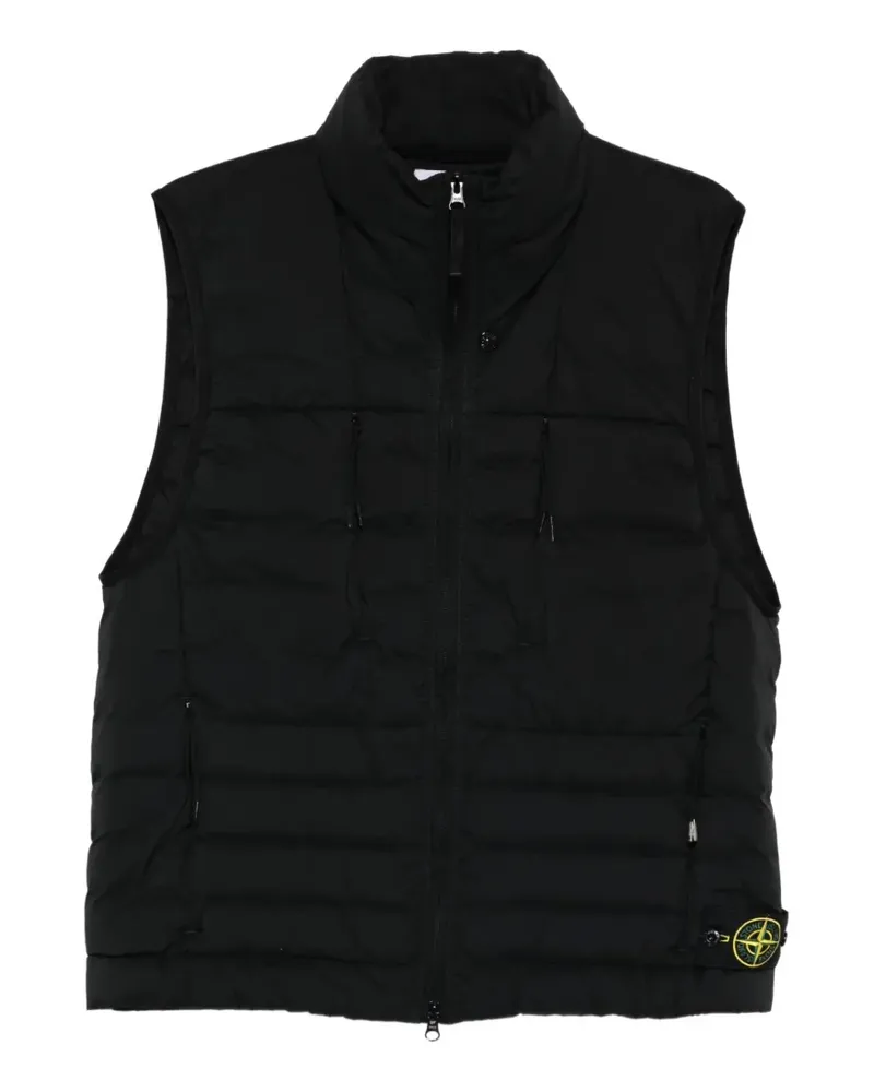 Stone Island Gesteppte Weste - Schwarz Schwarz