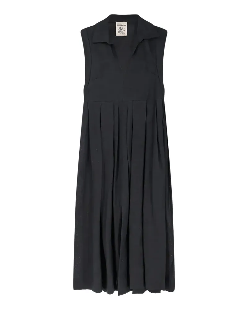 Semicouture pleated midi dress - Schwarz Schwarz
