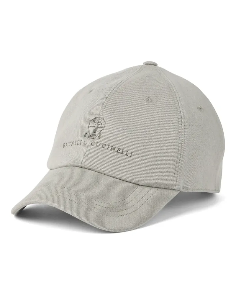 Brunello Cucinelli Baseballkappe mit Logo - Grau Grau