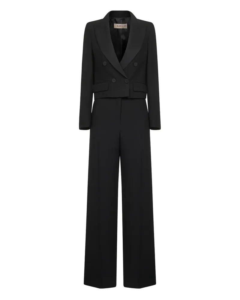Blanca Anzug mit steigendem Revers - Schwarz Schwarz