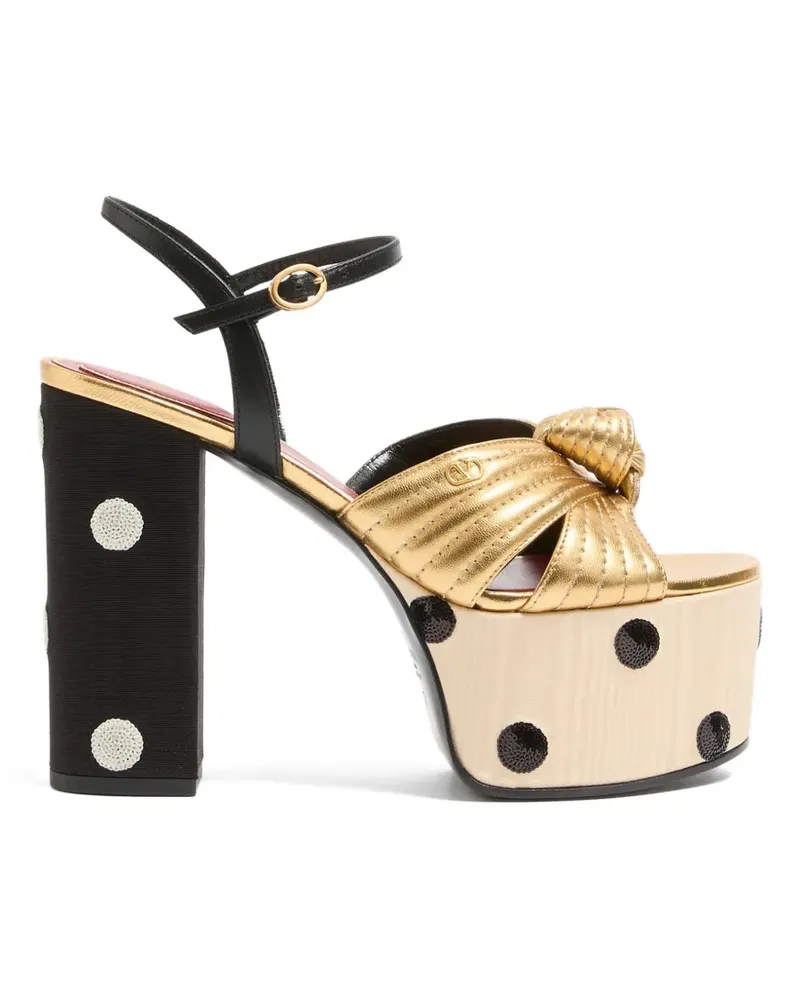 Valentino Garavani Sandalen mit Knotendetail - Gold Gold