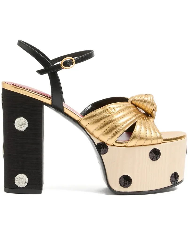 Valentino Garavani Sandalen mit Knotendetail - Gold Gold