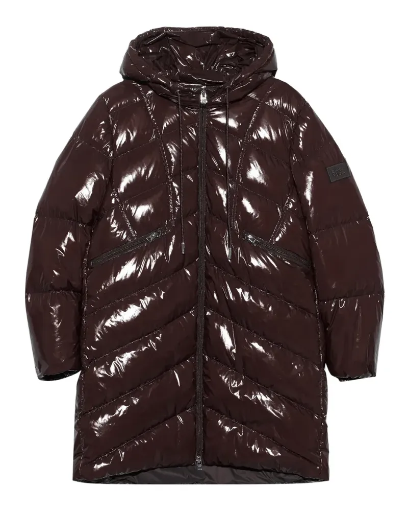 BIMBA Y LOLA Schokoladenbrauner gesteppter Midimantel Braun