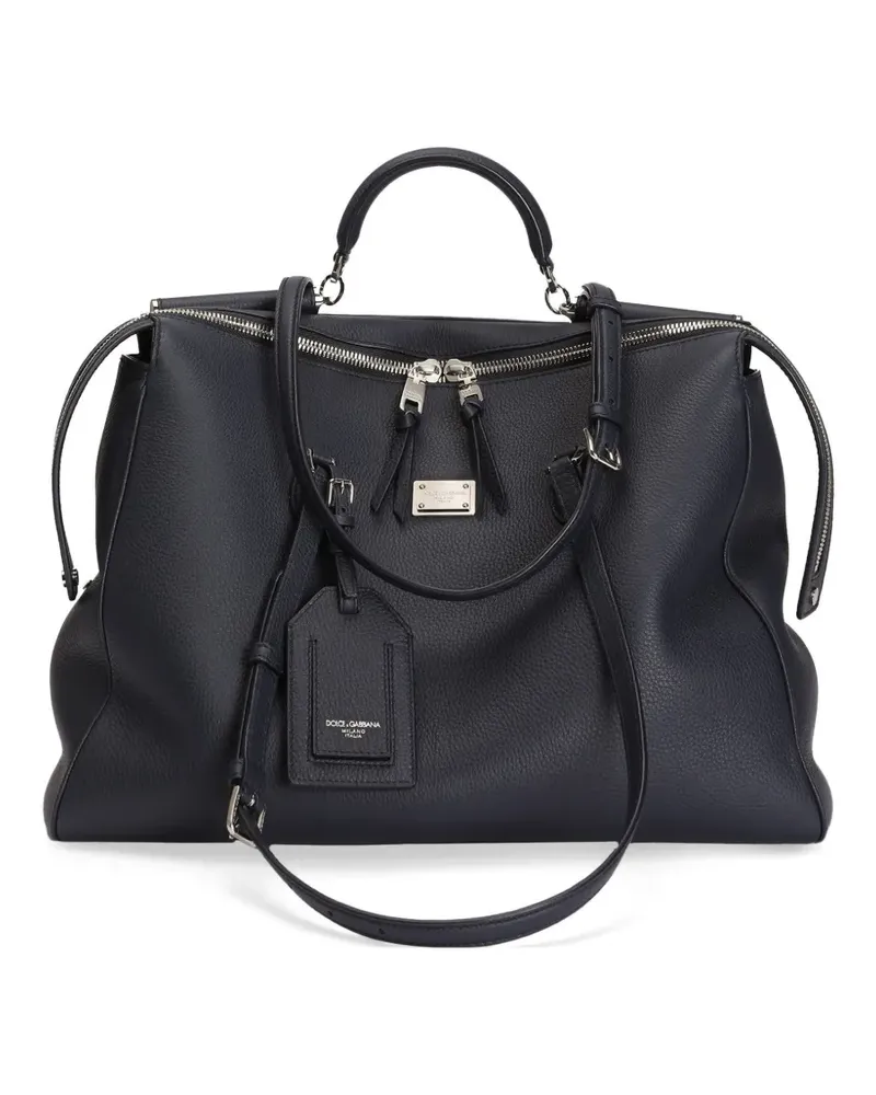 Dolce & Gabbana Vittoria Handtasche aus Kalbsleder - Blau Blau
