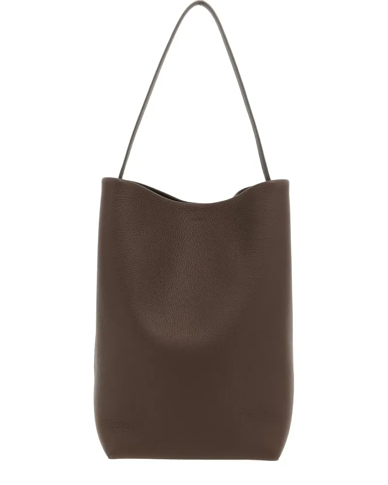 The Row N/S Park Schultertasche aus Getreideleder - Braun Braun
