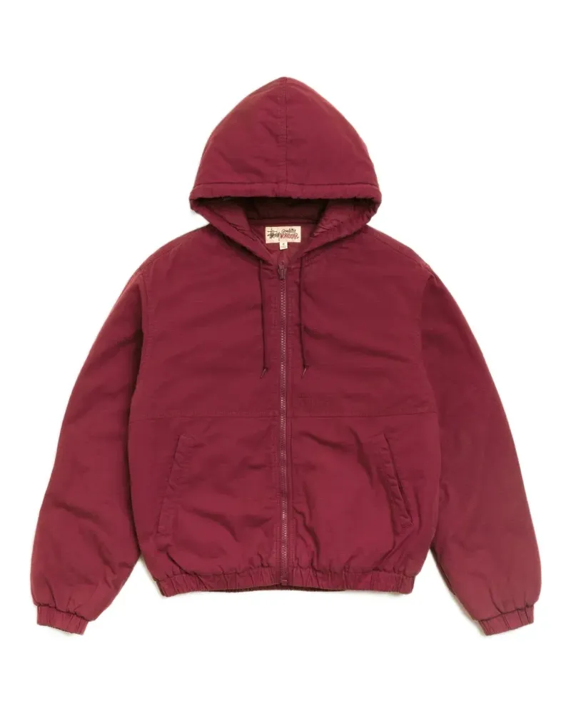 Stüssy Kapuzenjacke mit Ripstop-Struktur - Rot Rot