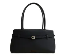 Röhrenförmiger Tote Bag mit Schnallenriemen - Schwarz