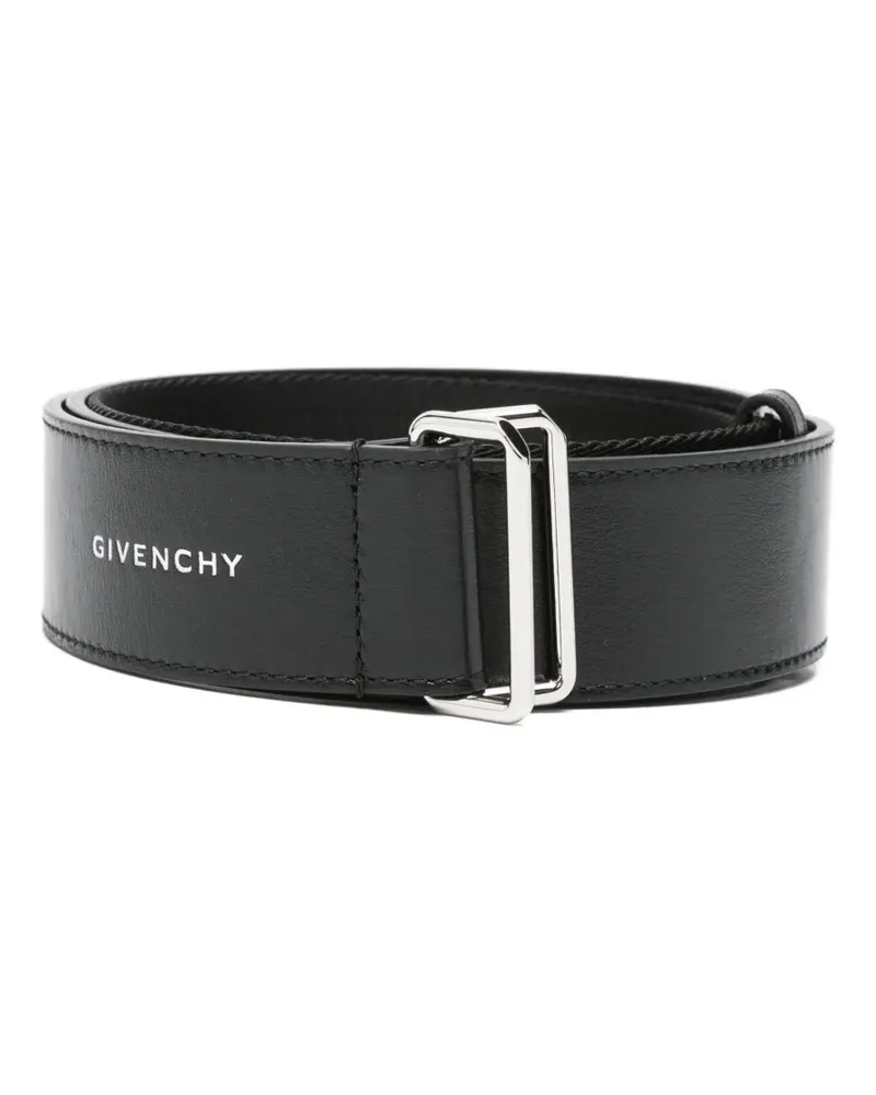 Givenchy logo-stamp leather belt - Schwarz Schwarz