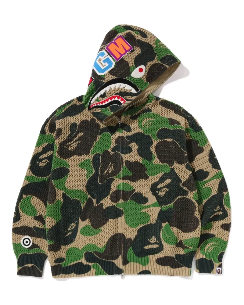 BAPE Hoodie mit Camouflagemuster - Grün Grün