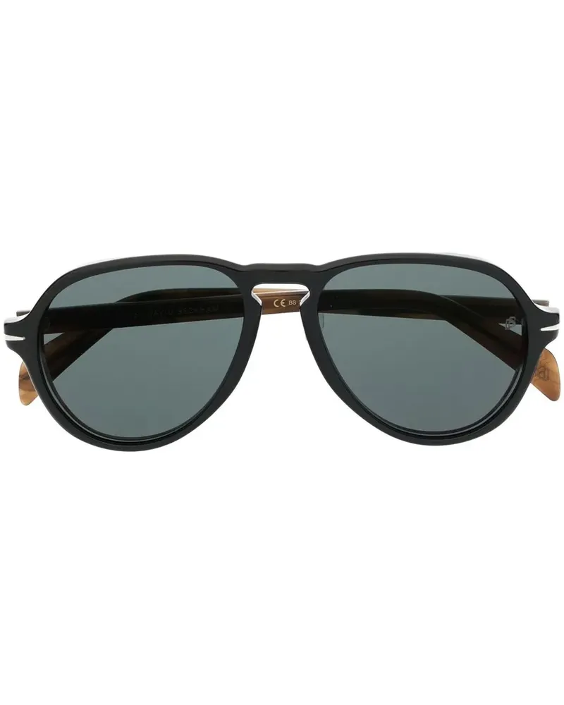 EYEWEAR by DAVID BECKHAM Sonnenbrille mit rundem Gestell - Schwarz Schwarz