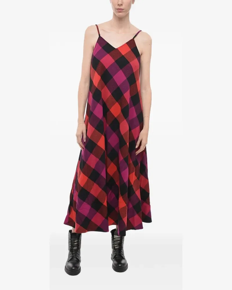 Woolrich Midikleid mit Karomuster - Rot Rot